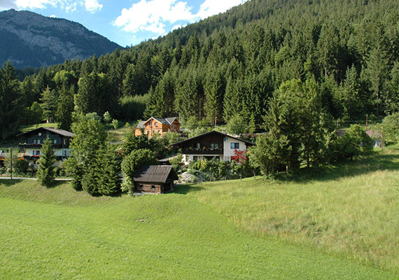 Unser Haus im Sommer - Südseite - Panorama